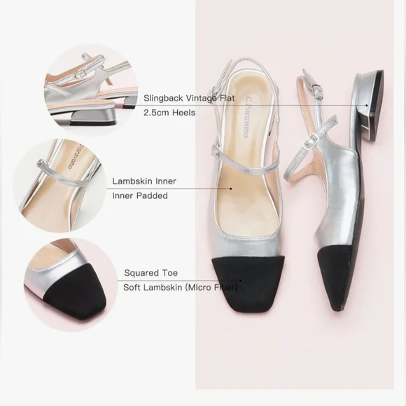 C. Paravano Women's Slingback Flats #647, 648, 649 - Picture 10 of 12